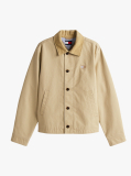 Khaki Tonal Logo Boxy Chore Jacket  Men