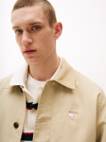 Khaki Tonal Logo Boxy Chore Jacket  Men