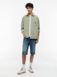 Green Brick Cord Overshirt Extended  Men