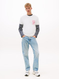 White Back Graphic Crew Neck T-Shirt  Men