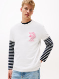 White Back Graphic Crew Neck T-Shirt  Men