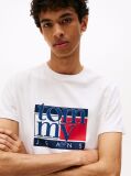 White Flag Graphic Slim T-Shirt  Men