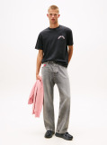 Black Back Graphic Relaxed Crew Neck T-Shirt  Men