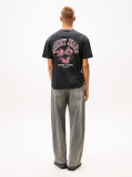 Black Back Graphic Relaxed Crew Neck T-Shirt  Men