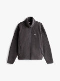 Black Tommy Badge Teddy Zip-Thru Relaxed Sweatshirt  Men
