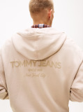 Beige 90S New Classics Back Emboidery Logo Hoodie  Men