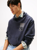 Black 9s Back Photo Print Washed Hoody  Men