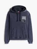Black 9s Back Photo Print Washed Hoody  Men