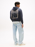 Black 9s Back Photo Print Washed Hoody  Men