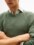 Green Linear Logo Raglan Sleeve Slim Jumper  Men