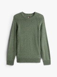 Green Linear Logo Raglan Sleeve Slim Jumper  Men