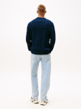Blue Tommy Badge Cable Knit Slim Jumper  Men