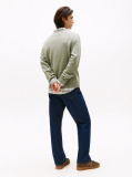 Green Intarsia Flag Badge Mélange Jumper  Men