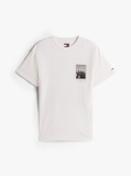 Beige Back Photo Print Jersey T-Shirt  Men