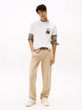 Beige Back Photo Print Jersey T-Shirt  Men
