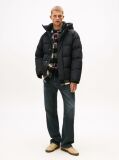 Black Hooded Down Puffer Jacket  Men