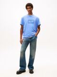 Blue Logo Stamp Crew Neck T-Shirt  Men