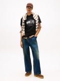 Black Photo Print Jersey Crew Neck T-Shirt  Men