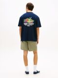 Blue Graphic Logo Relaxed Textured Jersey T-Shirt  Men