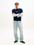 Blue Signature Logo Embroidery Crew Neck T-Shirt  Men