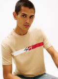 Beige Signature Logo Jersey T-Shirt  Men