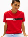 Red Signature Logo Jersey T-Shirt  Men