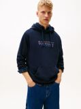 Blue Logo Terry Drawstring Hoody  Men