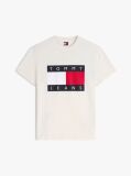 Beige Flag Badge Jersey Crew Neck T-Shirt  Men