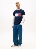 Blue Flag Badge Jersey Crew Neck T-Shirt  Men
