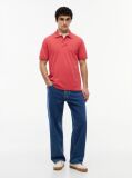 Red Hilfiger Flag Regular Fit Pique Polo Shirt  Men