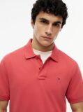 Red Hilfiger Flag Regular Fit Pique Polo Shirt  Men