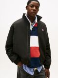 Black Water Repellent Funnel Neck Jacket  Men