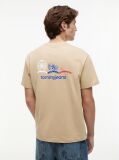 Beige Back Repeat Crest Logo Relaxed T-Shirt  Men