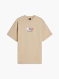 Beige Back Repeat Crest Logo Relaxed T-Shirt  Men