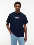 Blue Back Repeat Crest Logo Relaxed T-Shirt  Men