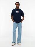 Blue Back Repeat Crest Logo Relaxed T-Shirt  Men