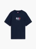 Blue Back Repeat Crest Logo Relaxed T-Shirt  Men