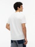 White Crest Logo Peached Jersey T-Shirt  Men