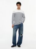 Multi Logo Stripe Jersey Long Sleeve T-Shirt  Men