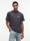 Grey Back Graphic Textured Relaxed T-Shirt  Men
