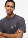 Grey Back Graphic Textured Relaxed T-Shirt  Men