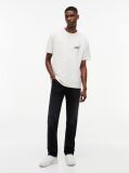 White Back Graphic Textured Relaxed T-Shirt  Men