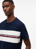 Blue Global Stripe Tape Peached Jersey T-Shirt  Men