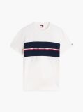 White Global Stripe Tape Peached Jersey T-Shirt  Men