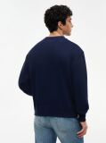 Blue Repeat Crest Logo Relaxed Sweatshirt  Men
