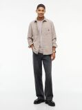 Brown Relaxed Fit Patch Pocket Corduroy Shirt  Men
