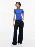 Blue Essential Slim Rib-Knit T-Shirt  Women