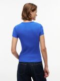 Blue Essential Slim Rib-Knit T-Shirt  Women