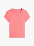Pink Essential Slim Rib-Knit T-Shirt  Women