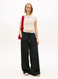 Yellow Tommy Badge Ribbed Slim T-Shirt  Women